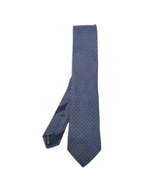 Ferragamo Pre-Owned Gancini jacquard tie Blue 1401523