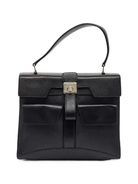 Gianfranco Ferré front pocket turn-lock handbag Black 1394729