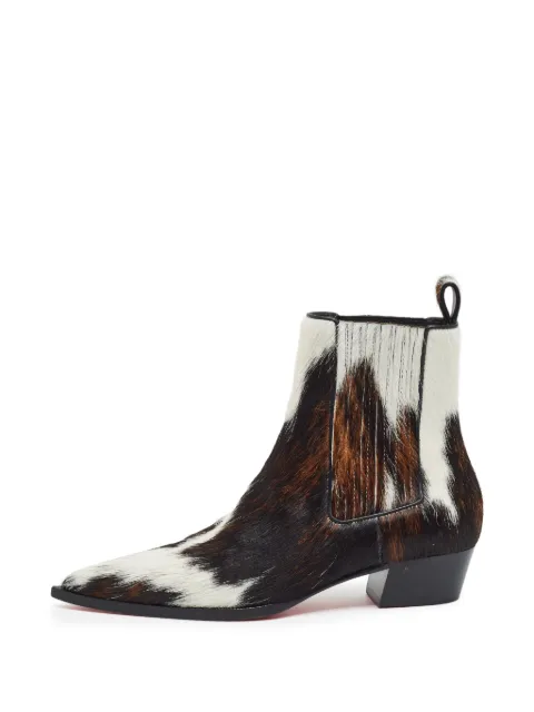 Christian Louboutin Pre-Owned Cheliviss calf hair Chelsea boots Brown 1395237