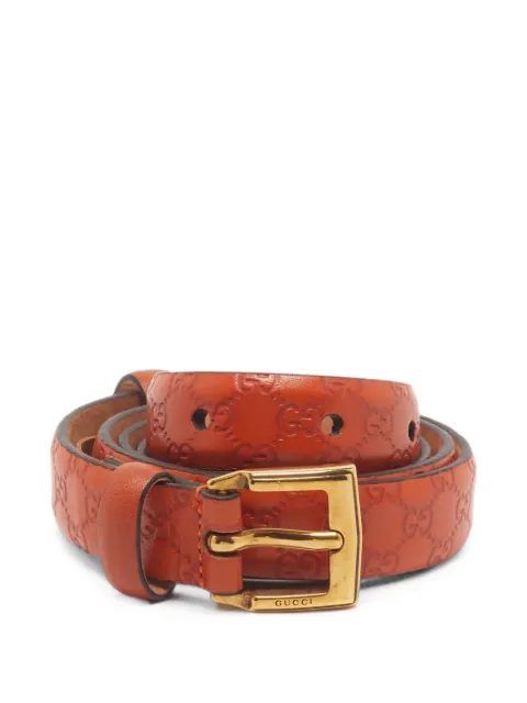 Gucci Pre-Owned logo-engraved belt Orange 1371152