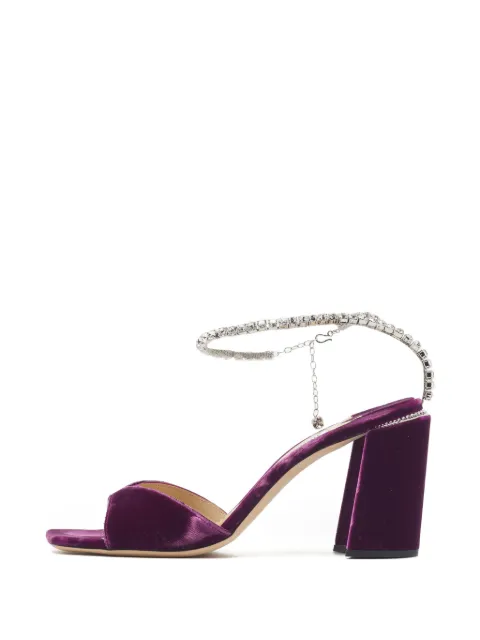 Jimmy Choo Pre-Owned Saeda crystal-embellished sandals Purple 1393480