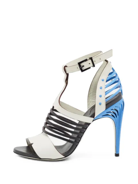 Fendi Pre-Owned strappy leather sandals White 1395900