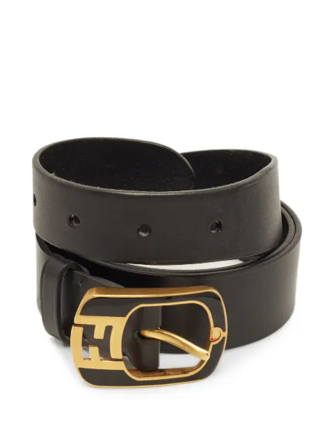 Fendi Pre-Owned 2011 FF logo buckle belt Black 1371073