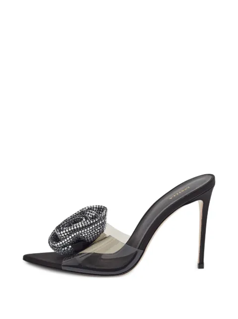 Le Silla Rose Appliqué sandals Black 1386986
