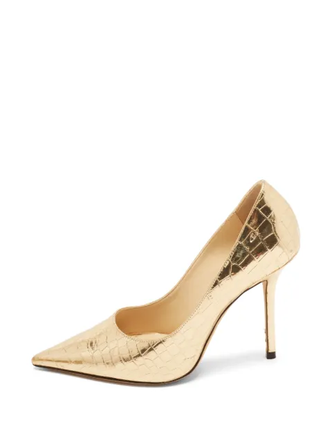 Jimmy Choo Pre-Owned leather heeled pumps Gold 1378688