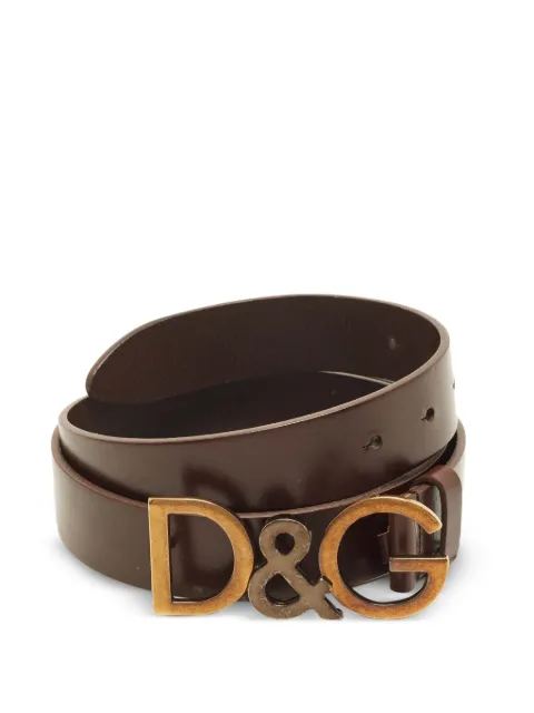 Dolce & Gabbana Pre-Owned D&G logo buckle belt Brown 1401127