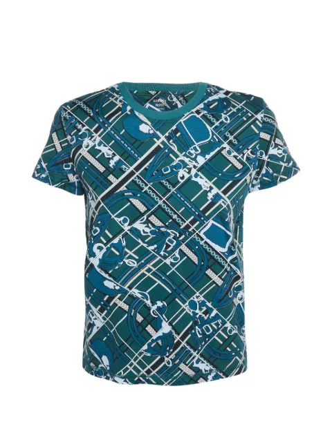 Hermès Pre-Owned printed short-sleeve T-shirt Green 1370313