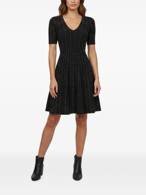 SANDRO embellished flared mini dress Black 1390386
