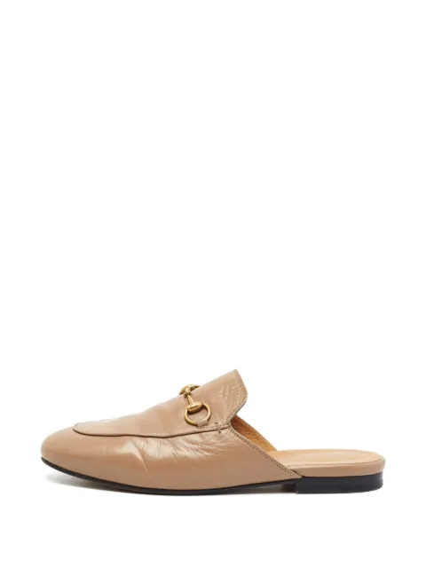 Gucci Pre-Owned Princetown Horsebit mules Neutrals 1401637
