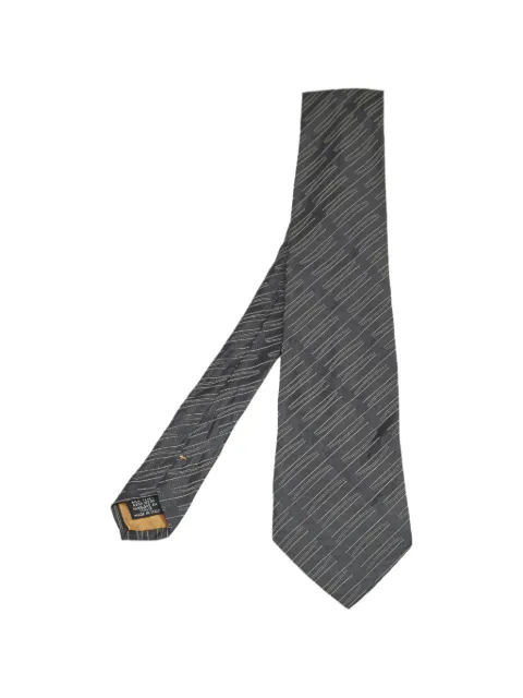 Saint Laurent Pre-Owned patterned silk tie Grey 1382282