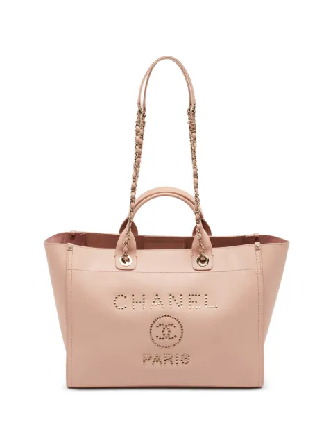 CHANEL Pre-Owned 2020 large Deauville studded tote bag Pink 1387965