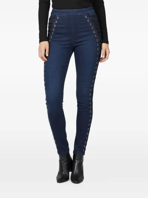 Elisabetta Franchi lace-up skinny jeans Blue 1381381