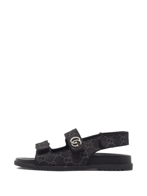 Gucci Pre-Owned GG-monogram flat sandals Black 1399161
