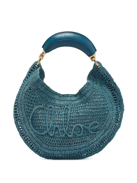 Chloé Pre-Owned Summer Banana raffia handbag Blue 1397725