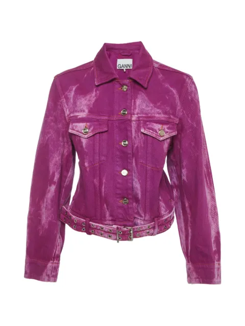 GANNI belted jacket Purple 1400937