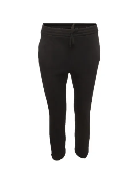 Gucci Pre-Owned Web-stripe drawstring track pants Black 1398021