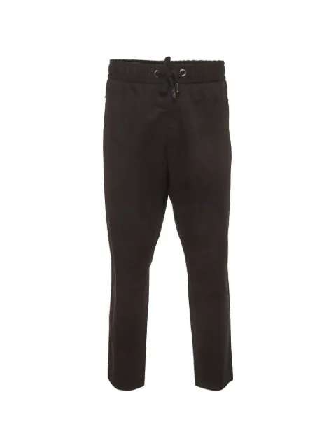 Dolce & Gabbana Pre-Owned logo plaque zip-up trousers Black 1401587