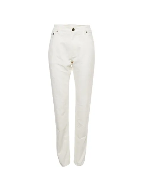 Etro Pre-Owned logo-patch jeans White 1400033