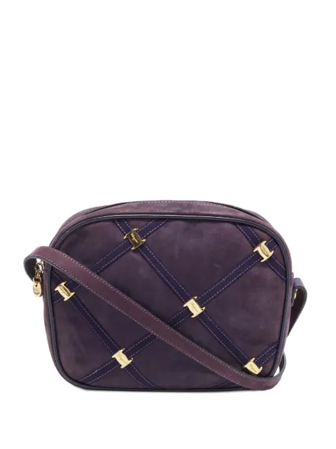 Ferragamo Pre-Owned Quilted studded crossbody bag Purple 1400882
