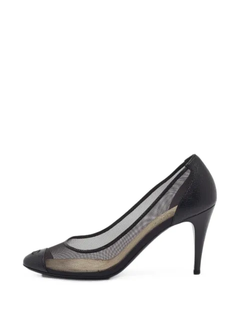 CHANEL Pre-Owned CC cap-toe pumps Black 1403665