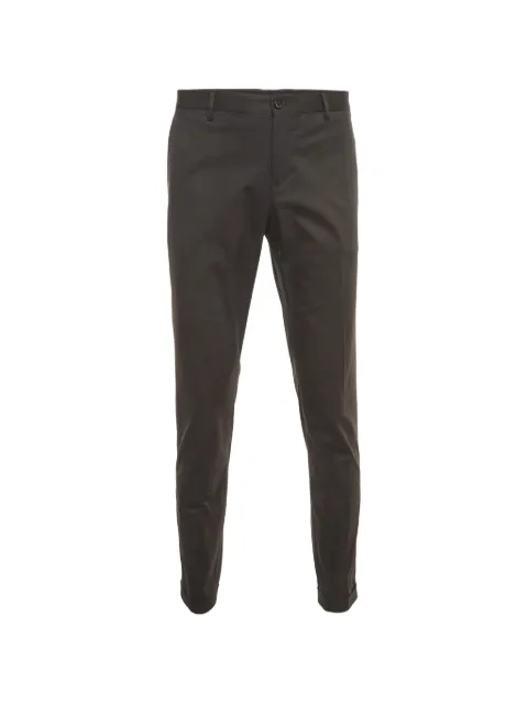 Dolce & Gabbana Pre-Owned Grey Cotton Regular Fit Trousers Grey 1393787