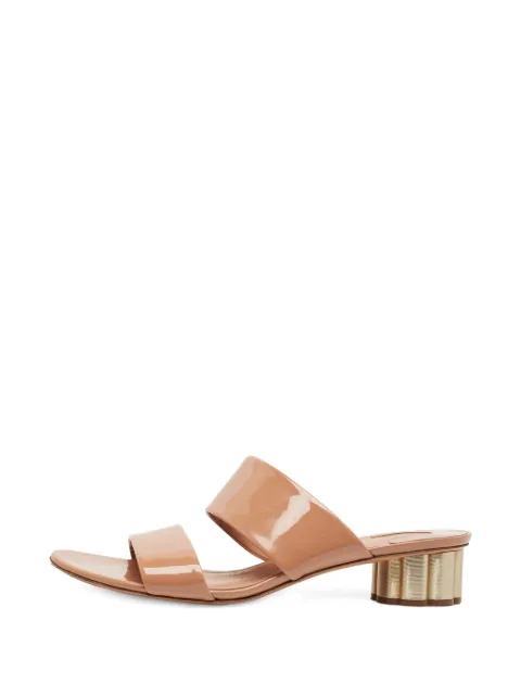 Ferragamo Pre-Owned dual-strap flower-heel sandals Brown 1393408