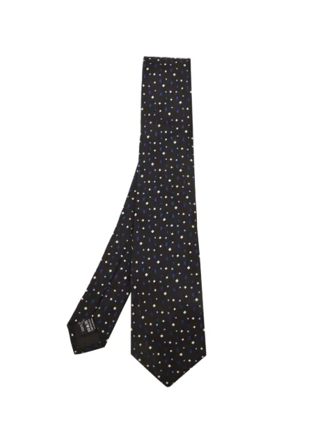 Giorgio Armani Pre-Owned 2012 geometric jacquard tie Black 1401535