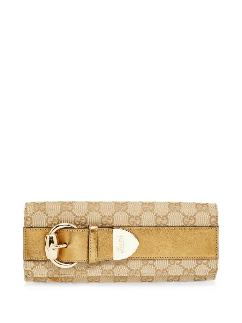 Gucci Pre-Owned Romy GG-monogram clutch bag Neutrals 1274040