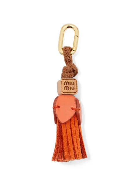 Miu Miu Pre-Owned Micro Trick tassel bag charm Orange 1387722