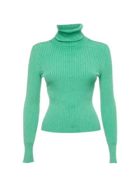 Gucci Pre-Owned rib-knit roll-neck sweater Green 1400804