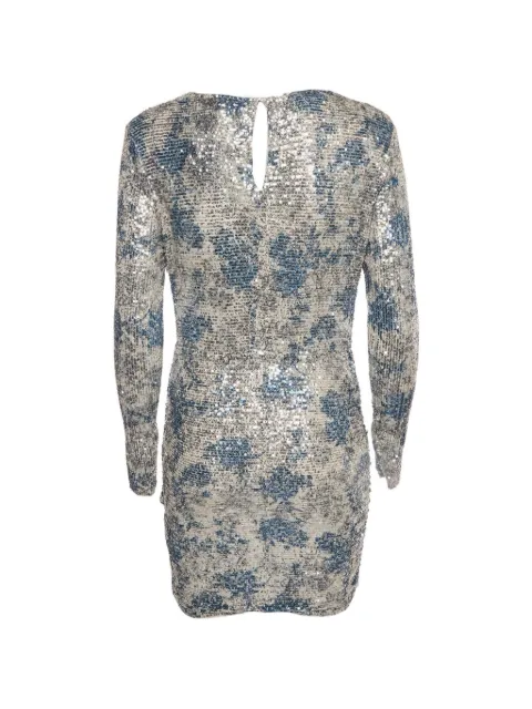 Maje Raquine floral-print mini dress Silver 1400407