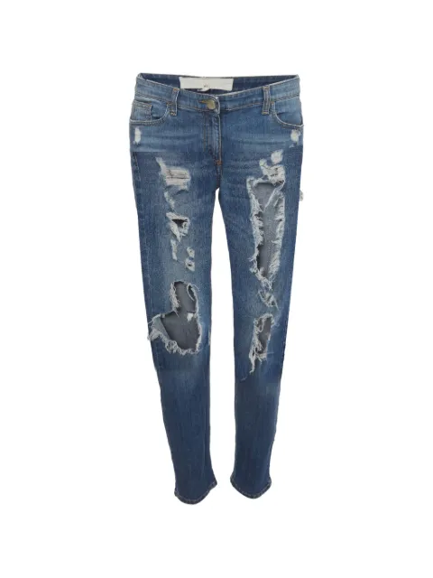 Elisabetta Franchi distressed straight-leg jeans Blue 1394774