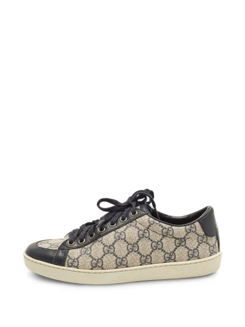 Gucci Pre-Owned Supreme lace-up sneakers Neutrals 1396664