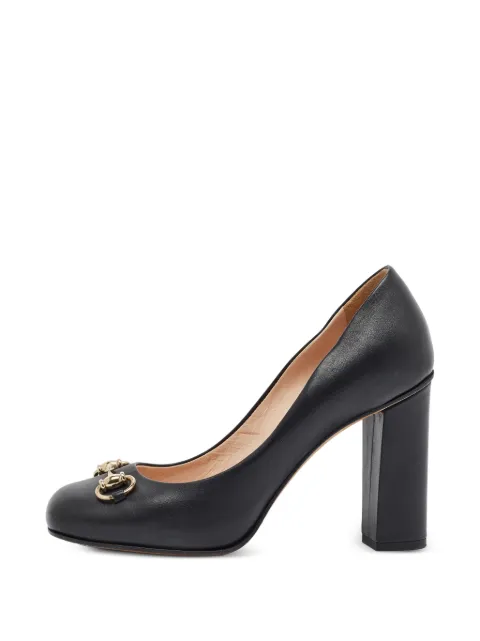 Gucci Pre-Owned Horsebit block-heel pumps Black 1399905