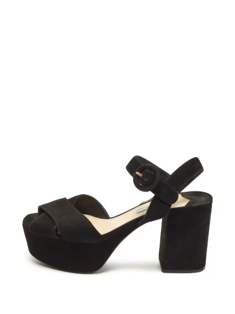 Prada Pre-Owned platform ankle-strap sandals Black 1400872