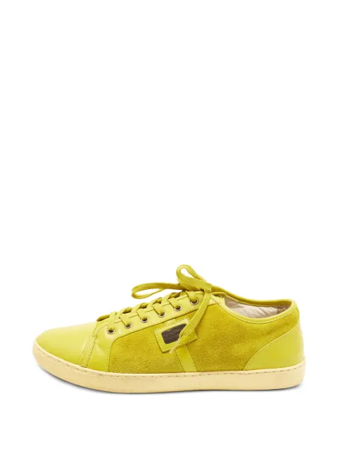 Dolce & Gabbana Pre-Owned logo-patch sneakers Green 1400306