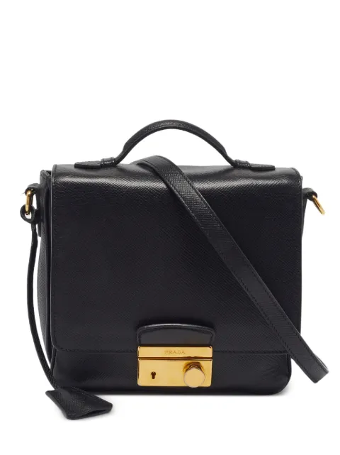 Prada Pre-Owned Saffiano top handle mini bag Black 1398996