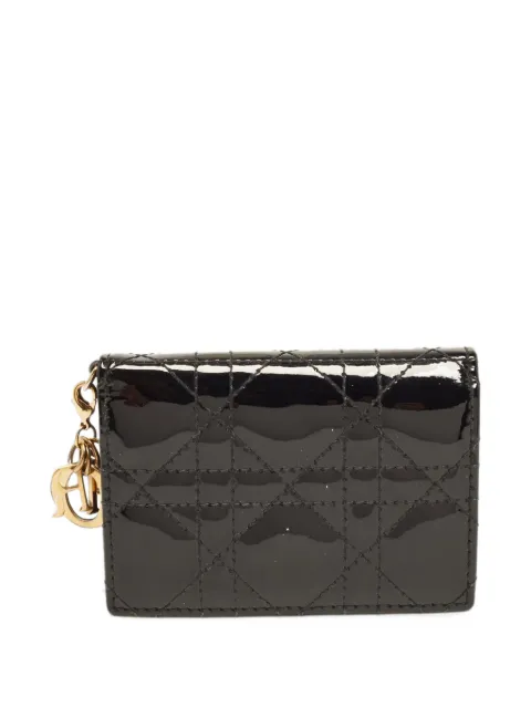 Christian Dior Pre-Owned 2018 Lady Dior Cannage card case Black 1390291