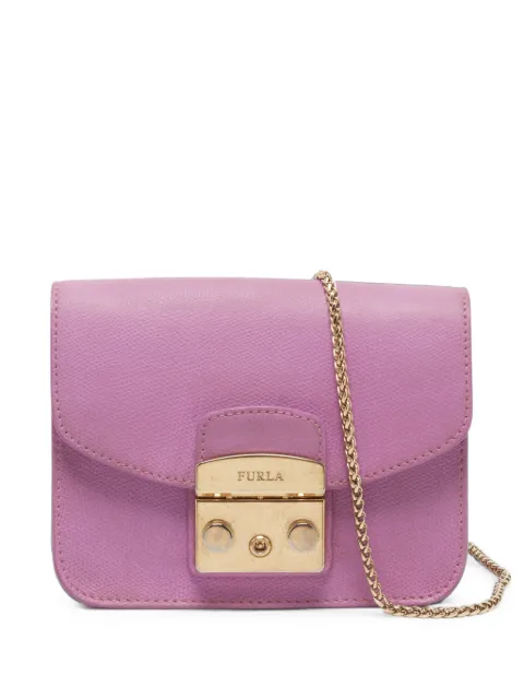 Furla Metropolis leather crossbody bag Purple 1399153