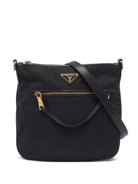 Prada Pre-Owned Front Zip crossbody bag Black 1402864