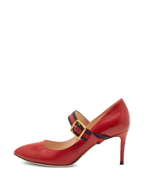Gucci Pre-Owned Sylvie Mary Jane pumps Red 1388946
