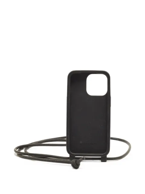 Bottega Veneta Pre-Owned Intrecciato strap iPhone 14 Pro case Black 1390223
