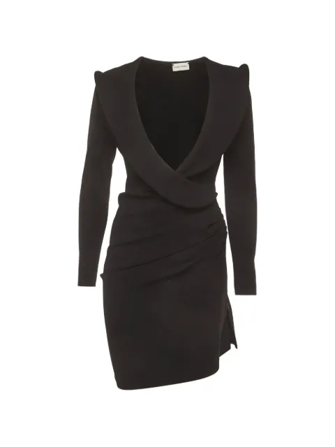 Magda Butrym mini ruched wrap-effect dress Black 1380710