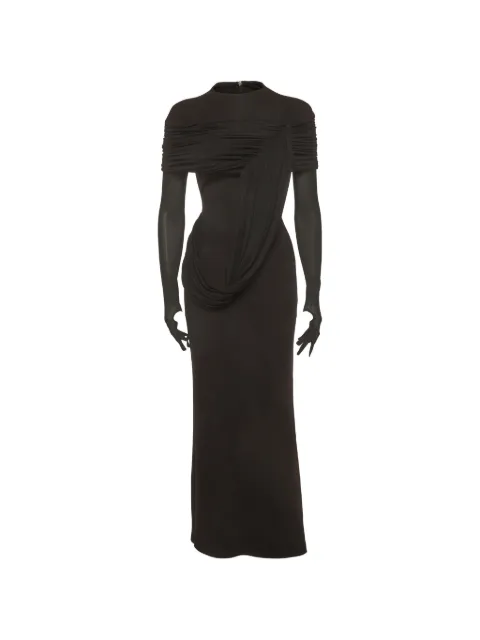 CHATS BY C.DAM draped jersey maxi dress Black 1385923