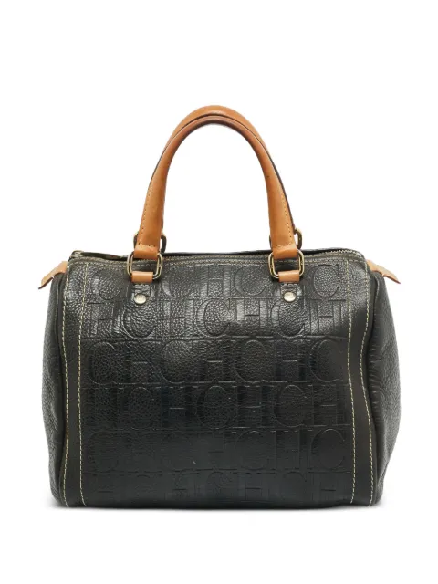 Carolina Herrera Vintage Andy embossed tote bag Black 1389119