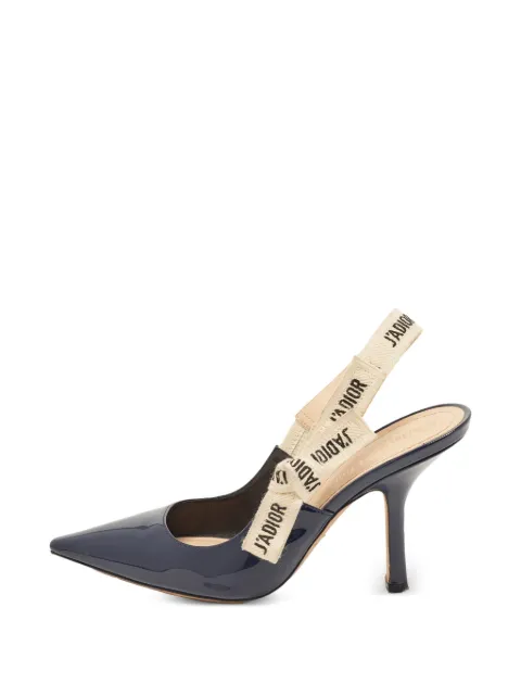 Christian Dior Pre-Owned J'Adior patent leather slingback pumps Blue 1397306