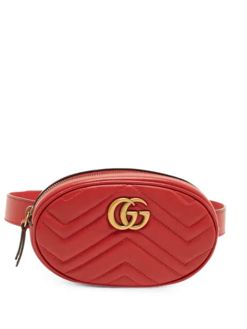 Gucci Pre-Owned GG Marmont matelassé belt bag Red 1380827