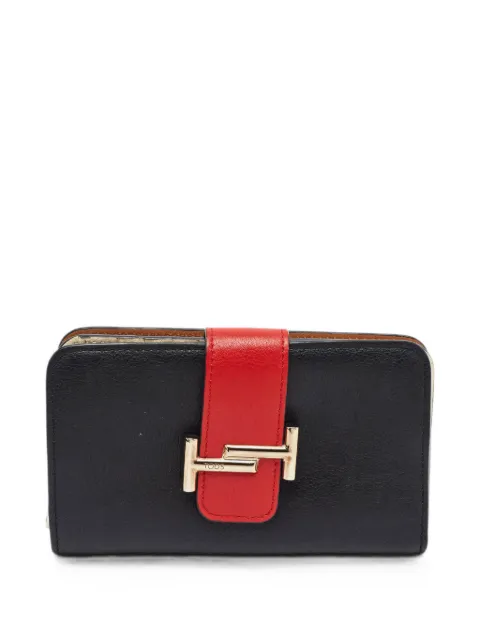 Tod's Vintage Double T French wallet Black 1383977