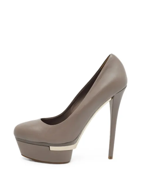 Le Silla grey leather platform pumps Grey 1379740