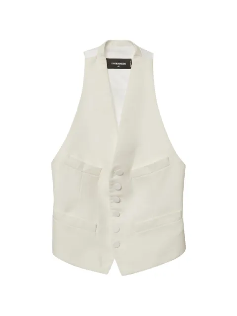 DSQUARED2 V-neck welt-pocket waistcoat Neutrals 1387892